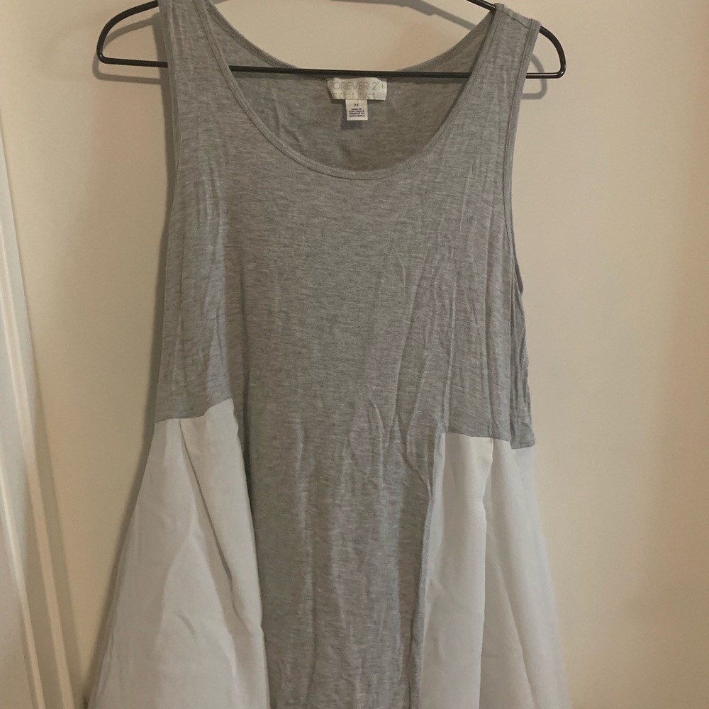 Gray Colorblock Tank